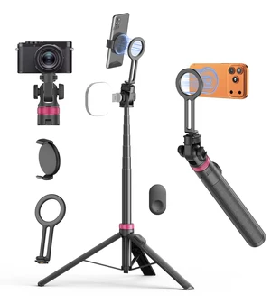 69" Magnetic Phone Tripod Stand Selfie Stick with Remote & Phone Mount 69" Magnetic Phone Tripod Stand Selfie Stick with Remote & Phone Mount