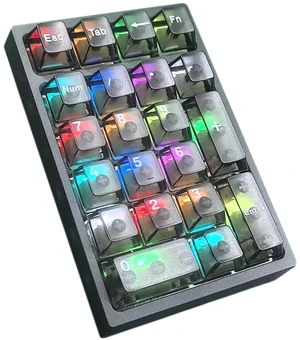 BOYI TD21 Hot Swappable Numpad,21 Keys Mini Numpad Portable Keypad Bluetooth 5.0/2.4GHz/Wired Number Pad Keyboard PBT Keycaps RGB Backlit Type-C Mini Keyboard(Black Transparent Keycaps) BOYI TD21 Hot Swappable Numpad,21 Keys Mini Numpad Portable Keypad Bluetooth 5.0/2.4GHz/Wired Number Pad Keyboard PBT Keycaps RGB Backlit Type-C Mini Keyboard(Black Transparent Keycaps)