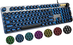 QUASIO Large Print Backlit Keyboard with 7-Color Backlit, Wired USB Lighted Computer Keyboards Oversize Letters Keys Easy to See, Illuminated Keyboard for PC, Laptop,Windows Desktop QUASIO Large Print Backlit Keyboard with 7-Color Backlit, Wired USB Lighted Computer Keyboards Oversize Letters Keys Easy to See, Illuminated Keyboard for PC, Laptop,Windows Desktop