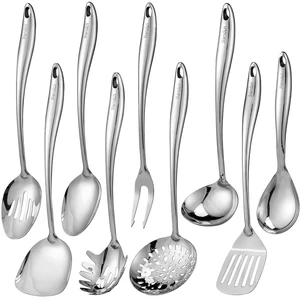 18/10 Stainless Steel Kitchen Utensils Set - 9 PCS Shining Cooking Tools 18/10 Stainless Steel Kitchen Utensils Set - 9 PCS Shining Cooking Tools