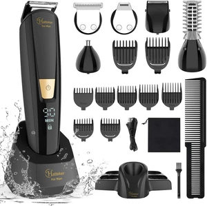 Hatteker Mens Body Hair Beard Trimmer Groin Trimmer Mens Grooming Kit Electric Razor Body Shaver Groomer Waterproof 6 in 1 Hatteker Mens Body Hair Beard Trimmer Groin Trimmer Mens Grooming Kit Electric Razor Body Shaver Groomer Waterproof 6 in 1