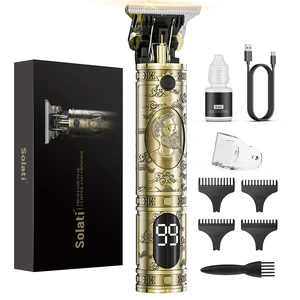 Solati Hair Clippers for Men, Professional Hair Trimmer Zero Gapped T-Blade Trimmer Cordless Rechargeable Edgers Clippers Electric Beard Trimmer Shaver Hair Cutting Kit with LCD Display Gifts for Men Solati Hair Clippers for Men, Professional Hair Trimmer Zero Gapped T-Blade Trimmer Cordless Rechargeable Edgers Clippers Electric Beard Trimmer Shaver Hair Cutting Kit with LCD Display Gifts for Men
