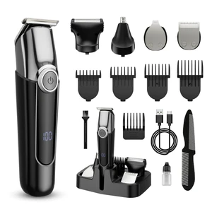 Beard Trimmer for Men, 5-in-1 Waterproof Electric Razor, Black Beard Trimmer for Men, 5-in-1 Waterproof Electric Razor, Black
