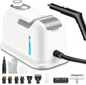 Steam Cleaner, 2500W High Pressure Steam Cleaner with 15PCS Accessories, 10s Heat-Up & 6-Level Adjustable, Handheld Steam Cleaner for Home, Car, Furniture, Small Areas, Carpets, Floor Cleaning (White) Steam Cleaner, 2500W High Pressure Steam Cleaner with 15PCS Accessories, 10s Heat-Up & 6-Level Adjustable, Handheld Steam Cleaner for Home, Car, Furniture, Small Areas, Carpets, Floor Cleaning (White)