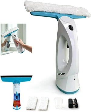 4-in-1 Window Vacuum Squeegee Cordless- 2200Pa & 180°Swivel Electric Window Cleaner Tool with 200ml Dirty Water Tank, Handheld Electric Squeegee for Door, Glass, Tile, Car 4-in-1 Window Vacuum Squeegee Cordless- 2200Pa & 180°Swivel Electric Window Cleaner Tool with 200ml Dirty Water Tank, Handheld Electric Squeegee for Door, Glass, Tile, Car
