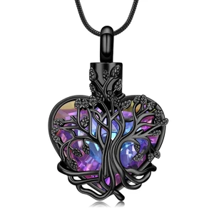 Cremation Jewelry Tree of Life Heart Urn Necklace for Human Ashes for Women Men Memorial Ashes Keepsake Pendant Cremation Jewelry Tree of Life Heart Urn Necklace for Human Ashes for Women Men Memorial Ashes Keepsake Pendant