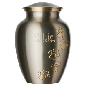 Ottillie Elite Pewter/Brass/Vert Pet Urn, up to 65lbs Ottillie Elite Pewter/Brass/Vert Pet Urn, up to 65lbs