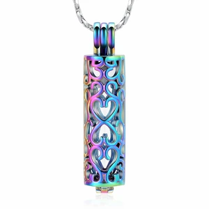 Imrsanl Cremation Jewelry Urn Necklace for Ashes Pendant with Hollow Glass Vial Cylinder Cremation Keepsake Memorial Lockets Ashes Holder for Women Men Pet Imrsanl Cremation Jewelry Urn Necklace for Ashes Pendant with Hollow Glass Vial Cylinder Cremation Keepsake Memorial Lockets Ashes Holder for Women Men Pet