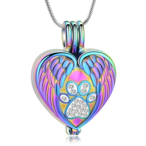 zeqingjw Pet Cremation Jewelry for Ashes Pendant Paw Print Pet Heart Urn Necklace Memorial Keepsake Jewelry for Pet/Dog's/Cat's Ashes zeqingjw Pet Cremation Jewelry for Ashes Pendant Paw Print Pet Heart Urn Necklace Memorial Keepsake Jewelry for Pet/Dog's/Cat's Ashes