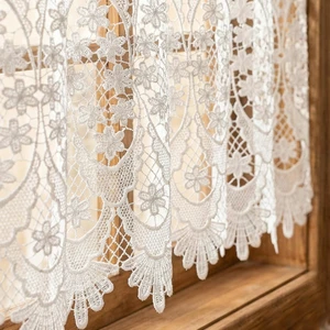 Molaxhome Homey Sheer Embroidered Flowers Vine Valance Window Treatment Molaxhome Homey Sheer Embroidered Flowers Vine Valance Window Treatment