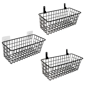 Joben Oligey 3 Set Hanging Wire Baskets ,Wall Mount Fruit Basket,No Drilling,Adhesive Small Metal Basket,Farmhouse Food Storage Mesh Bin Kitchen Pantry Laundry Bathroom Closet Garage RV ,Black Joben Oligey 3 Set Hanging Wire Baskets ,Wall Mount Fruit Basket,No Drilling,Adhesive Small Metal Basket,Farmhouse Food Storage Mesh Bin Kitchen Pantry Laundry Bathroom Closet Garage RV ,Black