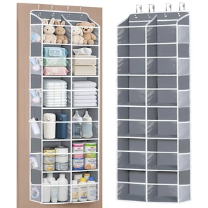 Univivi Over the Door Organizer, 6 Tiers Large Behind Door Storage, Grey Univivi Over the Door Organizer, 6 Tiers Large Behind Door Storage, Grey