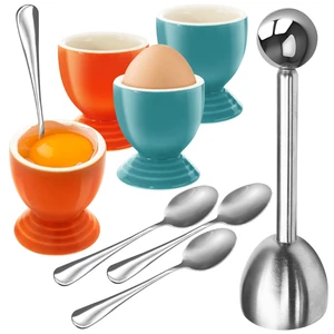 Colorful Soft Boiled Eggs Cups Set Caribbean & Frame Colorful Soft Boiled Eggs Cups Set Caribbean & Frame