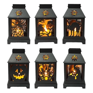 Tujoe 6 Pcs Halloween Mini Lantern with LED Candle, 4.5" Hanging Decoration Tujoe 6 Pcs Halloween Mini Lantern with LED Candle, 4.5" Hanging Decoration