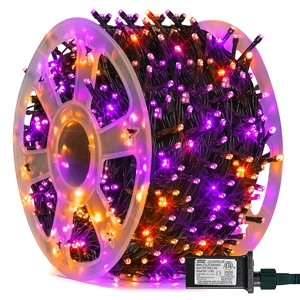 FUNPENY 164FT 500 LED Halloween Lights, 8 Modes Waterproof Plug in String Lights for Halloween Indoor Outdoor Yard Party Wedding Garden Home Decorations (Purple & Orange) FUNPENY 164FT 500 LED Halloween Lights, 8 Modes Waterproof Plug in String Lights for Halloween Indoor Outdoor Yard Party Wedding Garden Home Decorations (Purple & Orange)