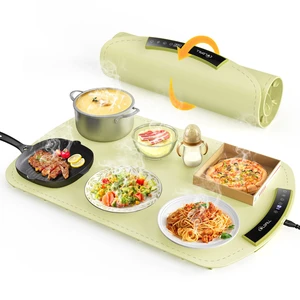 Food Warming Mat - Upgraded 8 Levels Adjustable Temperature Electric Warming Tray, Multifunctional Full Surface Food Warmer for Parties Buffet, with Child Lock, Auto Shut-Off, Fast Heating Food Warming Mat - Upgraded 8 Levels Adjustable Temperature Electric Warming Tray, Multifunctional Full Surface Food Warmer for Parties Buffet, with Child Lock, Auto Shut-Off, Fast Heating