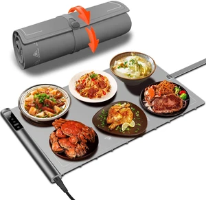 Warming Mat for Food,Silicone Electric Warming Tray for Buffets Party and Home,10s Fast Full Surface Food Heating pad,Portable Design for Daily Use,8 Temperture Settings & 1-6h Timer (Dark Grey) Warming Mat for Food,Silicone Electric Warming Tray for Buffets Party and Home,10s Fast Full Surface Food Heating pad,Portable Design for Daily Use,8 Temperture Settings & 1-6h Timer (Dark Grey)