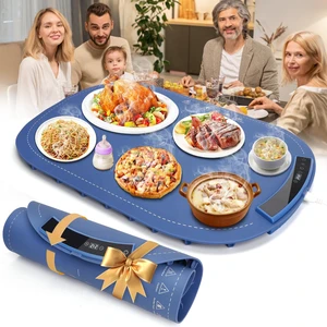 Warming Mat for Food, Full Surface Rapid Food Heating Mat - Adjustable Electric Warming Tray with 8 Temperature Settings & Auto Shut-Off, Silicone Food Warmer for Parties Buffets, Home, Travel Warming Mat for Food, Full Surface Rapid Food Heating Mat - Adjustable Electric Warming Tray with 8 Temperature Settings & Auto Shut-Off, Silicone Food Warmer for Parties Buffets, Home, Travel