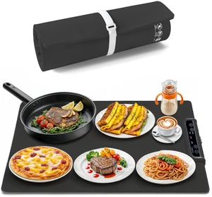 Nobula Electric Warming Tray Charcoal - Portable & Foldable Food Warming Mat for Buffets, Countertops & Parties - 3 Adjustable Temperature Settings Nobula Electric Warming Tray Charcoal - Portable & Foldable Food Warming Mat for Buffets, Countertops & Parties - 3 Adjustable Temperature Settings