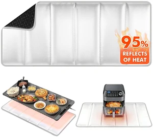 Heat Resistant Mats for Countertop/Air Fryer, 35.4×15.4 in, Silver Heat Resistant Mats for Countertop/Air Fryer, 35.4×15.4 in, Silver