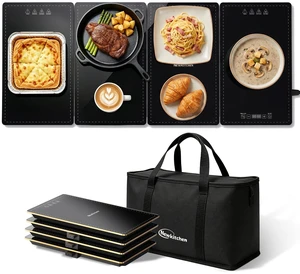 Newkitchen 4-in-1 Electric Warming Tray,35"x15", with Storage Bag, Black Newkitchen 4-in-1 Electric Warming Tray,35"x15", with Storage Bag, Black