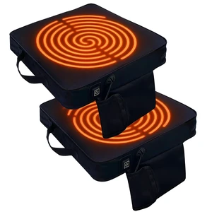 2 Pack Heated Black Stadium Seat Cushions for Bleachers, Extra Thick 2.4" Waterproof 600D Oxford Cushion with Handle & Zipper, Portable Indoor Outdoor for Sports Events, Office Chairs, Beaches 2 Pack Heated Black Stadium Seat Cushions for Bleachers, Extra Thick 2.4" Waterproof 600D Oxford Cushion with Handle & Zipper, Portable Indoor Outdoor for Sports Events, Office Chairs, Beaches
