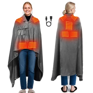 USB Heated Blanket, 67" x 51.2" Portable Battery Powered Cordless Electric Throw, Super Soft Cozy Wearable Heated Large Shawl Wraps for Office, 3 Heating Levels, Machine Washable, Battery Not Included USB Heated Blanket, 67" x 51.2" Portable Battery Powered Cordless Electric Throw, Super Soft Cozy Wearable Heated Large Shawl Wraps for Office, 3 Heating Levels, Machine Washable, Battery Not Included