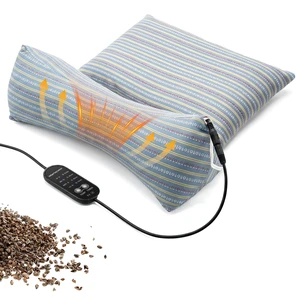 Heated Buckwheat Pillow for Back Support, Adjustable Buckwheat Filling, Triangle & Square Design for Bed, Sofa, Office Chair and Relaxation Heated Buckwheat Pillow for Back Support, Adjustable Buckwheat Filling, Triangle & Square Design for Bed, Sofa, Office Chair and Relaxation