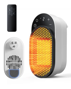 Wall Outlet Space Heater, 450W Plug in Electric Heater with Adjustable Modes & 12h Timer & Led Display, 3s Fast Heating, Portable Heater for Office Drom Room Wall Outlet Space Heater, 450W Plug in Electric Heater with Adjustable Modes & 12h Timer & Led Display, 3s Fast Heating, Portable Heater for Office Drom Room