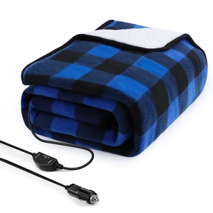 Heated car Blanket - 12 Volt Electric Blanket for car, Portable Heated Blanket for Car, Truck, SUV, RV & Camping, with Temperature Controller, 59" x 43"(Blue-Black Plaid Heated car Blanket - 12 Volt Electric Blanket for car, Portable Heated Blanket for Car, Truck, SUV, RV & Camping, with Temperature Controller, 59" x 43"(Blue-Black Plaid