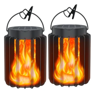 Solar Lanterns Outdoor Lights 2 Pack, Upgraded Flickering Flames Solar Lanterns Outdoor Lights 2 Pack, Upgraded Flickering Flames