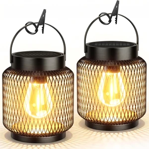 KOOPER Metal Solar Lanterns Outdoor Waterproof, 2 Pack Brighter Hanging Solar Lights for Outside, Up to 15 Hours Modern Hanging Solar Powered Lanterns Lights for Yard Patio Path Tree Garden Decorative KOOPER Metal Solar Lanterns Outdoor Waterproof, 2 Pack Brighter Hanging Solar Lights for Outside, Up to 15 Hours Modern Hanging Solar Powered Lanterns Lights for Yard Patio Path Tree Garden Decorative