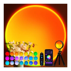 Sunset Lamp, Sun Light Projector for Aesthetic Room Decor,RGB Color Changing Night Light Mood Lighting for Bedroom,Gifts for Girl Kid Adults, 360°Rotation LED Light for Party TikTok Live Photography Sunset Lamp, Sun Light Projector for Aesthetic Room Decor,RGB Color Changing Night Light Mood Lighting for Bedroom,Gifts for Girl Kid Adults, 360°Rotation LED Light for Party TikTok Live Photography