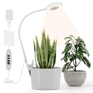 Grow Lights for Indoor Plants, Clip-On Plant Light, White 1 Pack Grow Lights for Indoor Plants, Clip-On Plant Light, White 1 Pack