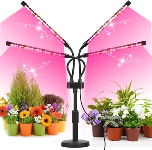 SYEIORAOM Grow Lights for Indoor Plants, Four Head LED Grow Light with Full Spectrum, Red White Spectrum for Indoor Plant Lamp, Adjustable Gooseneck, Suitable for Vegetation SYEIORAOM Grow Lights for Indoor Plants, Four Head LED Grow Light with Full Spectrum, Red White Spectrum for Indoor Plant Lamp, Adjustable Gooseneck, Suitable for Vegetation