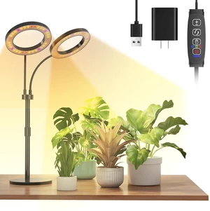 Grow Lights for Indoor Plants Full Spectrum, LED Plant Light with Metal Base, Plant Growing Lamps with Timer 3/9/12H, 3 Color Modes, 6 Brightness Levels, 23-30'' Adjustable Height Grow Lights for Indoor Plants Full Spectrum, LED Plant Light with Metal Base, Plant Growing Lamps with Timer 3/9/12H, 3 Color Modes, 6 Brightness Levels, 23-30'' Adjustable Height