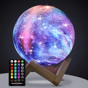 Moon Lamp, Kids Night Light Galaxy Lamp - 16 Colors Moon Light with Wood Stand Remote & Touch Control USB Rechargeable Gift for Girls&Boys Lover Birthday - 4.8 inch Moon Lamp, Kids Night Light Galaxy Lamp - 16 Colors Moon Light with Wood Stand Remote & Touch Control USB Rechargeable Gift for Girls&Boys Lover Birthday - 4.8 inch