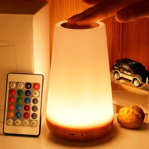 THAUSDAS Telecontrol Night Light Touch Lamp: 13 Colors, 5 Brightness, Brown THAUSDAS Telecontrol Night Light Touch Lamp: 13 Colors, 5 Brightness, Brown