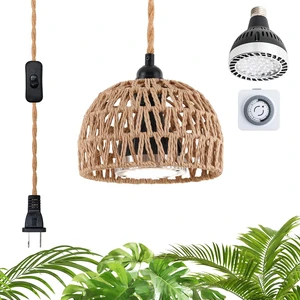 Hanging Grow Lights for Indoor Plants, Full Spectrum Plant Light, with Timer and 15FT Power Cord, 30W Pendant Plant Lights for Indoor Growing, Garden, Flowers, Greenhouse (4000k) Hanging Grow Lights for Indoor Plants, Full Spectrum Plant Light, with Timer and 15FT Power Cord, 30W Pendant Plant Lights for Indoor Growing, Garden, Flowers, Greenhouse (4000k)
