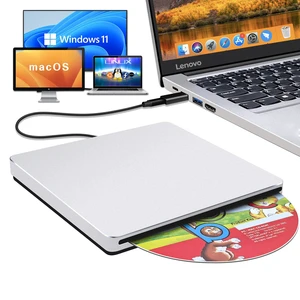 USB C SuperDrive for Mac: External CD/DVD Drive for Laptop MacBook Apple Slot-in CD Burner DVD Player Plug and Play for Windows PC with USB 3.0 Adapter Aluminum(Silver) USB C SuperDrive for Mac: External CD/DVD Drive for Laptop MacBook Apple Slot-in CD Burner DVD Player Plug and Play for Windows PC with USB 3.0 Adapter Aluminum(Silver)