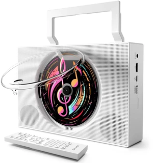 ROADOM Portable CD Player Boombox with Bluetooth, Rechargeable & FM Radio ROADOM Portable CD Player Boombox with Bluetooth, Rechargeable & FM Radio