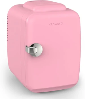 CROWNFUL Mini Fridge, 4 Liter/6 Can Portable Cooler and Warmer Personal Refrigerator for Skin Care, Cosmetics, Beverage, Food,Great for Bedroom, Office, Car, Dorm, ETL Listed (Pink) CROWNFUL Mini Fridge, 4 Liter/6 Can Portable Cooler and Warmer Personal Refrigerator for Skin Care, Cosmetics, Beverage, Food,Great for Bedroom, Office, Car, Dorm, ETL Listed (Pink)
