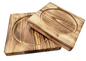 Square Wood Underliner/Trivet for Cast Iron/Hot Dish Sunrise Kitchen Supply (7" x 7") - Pack of 2 Square Wood Underliner/Trivet for Cast Iron/Hot Dish Sunrise Kitchen Supply (7" x 7") - Pack of 2