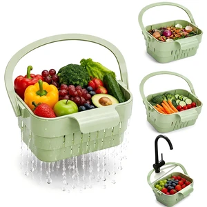 Foldable Hanging Sink Drain Basket Stretchable Kitchen Colander Foldable Hanging Sink Drain Basket Stretchable Kitchen Colander