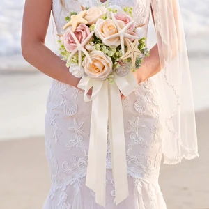 Tigeen Beach Wedding Hand Bouquets for Bride Tigeen Beach Wedding Hand Bouquets for Bride
