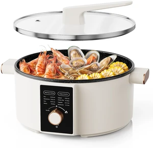 5L Hot Pot Electric, 1300W Non-Stick Electric Pot for Cooking, Dual Power 5L Hot Pot Electric, 1300W Non-Stick Electric Pot for Cooking, Dual Power