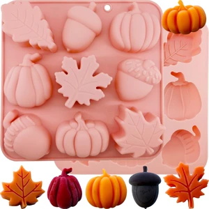2Pcs 3D Pumpkin Silicone Mold Fall Silicone Mold Halloween Thanksgiving Candy Mold Autumn Maple Leaf Acornshape Chocolate Candy Cake Pan Baking Tray Molds for Cake Decoration upcake Toppers Resin Cand 2Pcs 3D Pumpkin Silicone Mold Fall Silicone Mold Halloween Thanksgiving Candy Mold Autumn Maple Leaf Acornshape Chocolate Candy Cake Pan Baking Tray Molds for Cake Decoration upcake Toppers Resin Cand