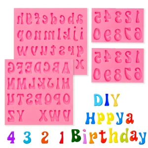 Letter Molds for Chocolate and Number Molds for Chocolate, 4-Piece Set Letter Molds for Chocolate and Number Molds for Chocolate, 4-Piece Set