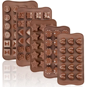 JOERSH Silicone Chocolate Mold Set, 5Pcs, 93-Cavity JOERSH Silicone Chocolate Mold Set, 5Pcs, 93-Cavity