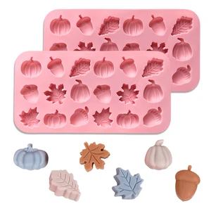 RIICFDD Fall Silicone Molds for Chocolate,2 Piece 36-Cavities Autumn Molds RIICFDD Fall Silicone Molds for Chocolate,2 Piece 36-Cavities Autumn Molds